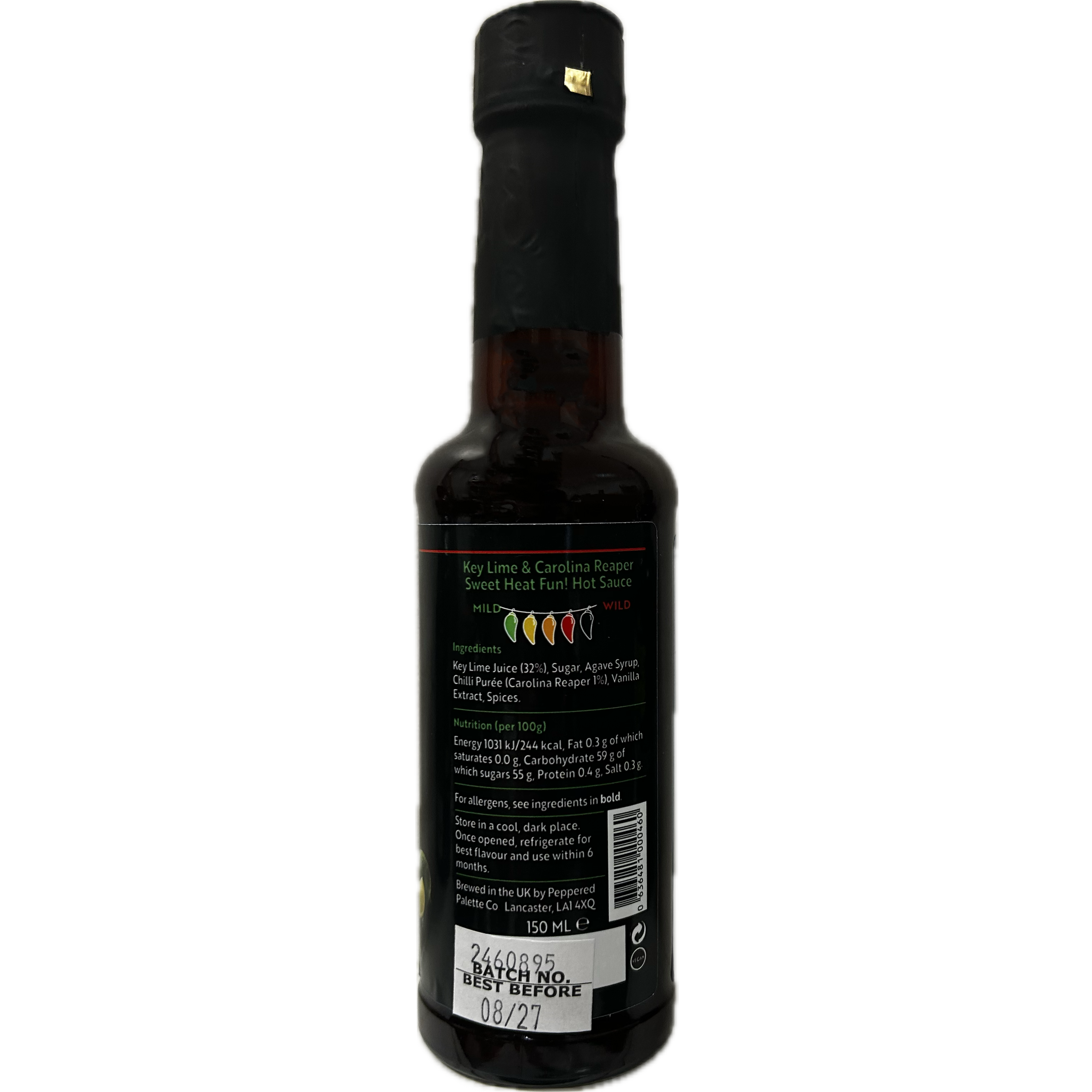 Key Lime with Carolina Reaper Sweet Heat Fun! Hot Sauce right panel