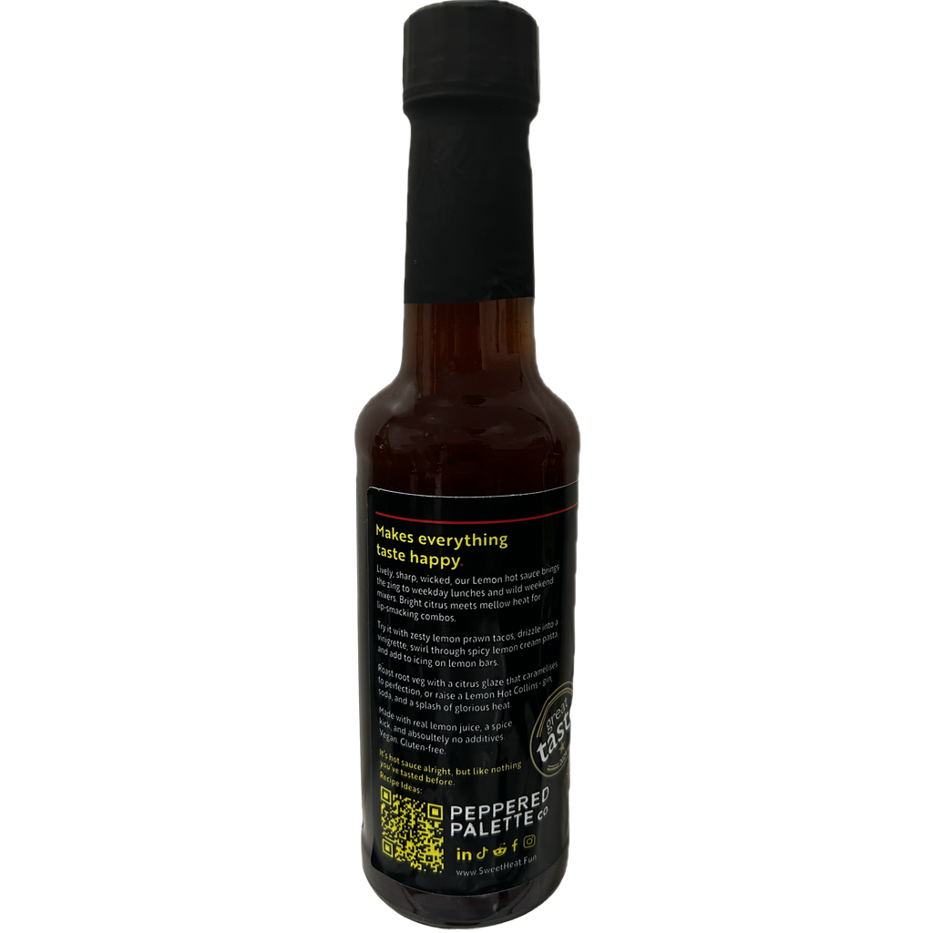 Lemon Sweet Heat Fun! Hot Sauce right hand panel view