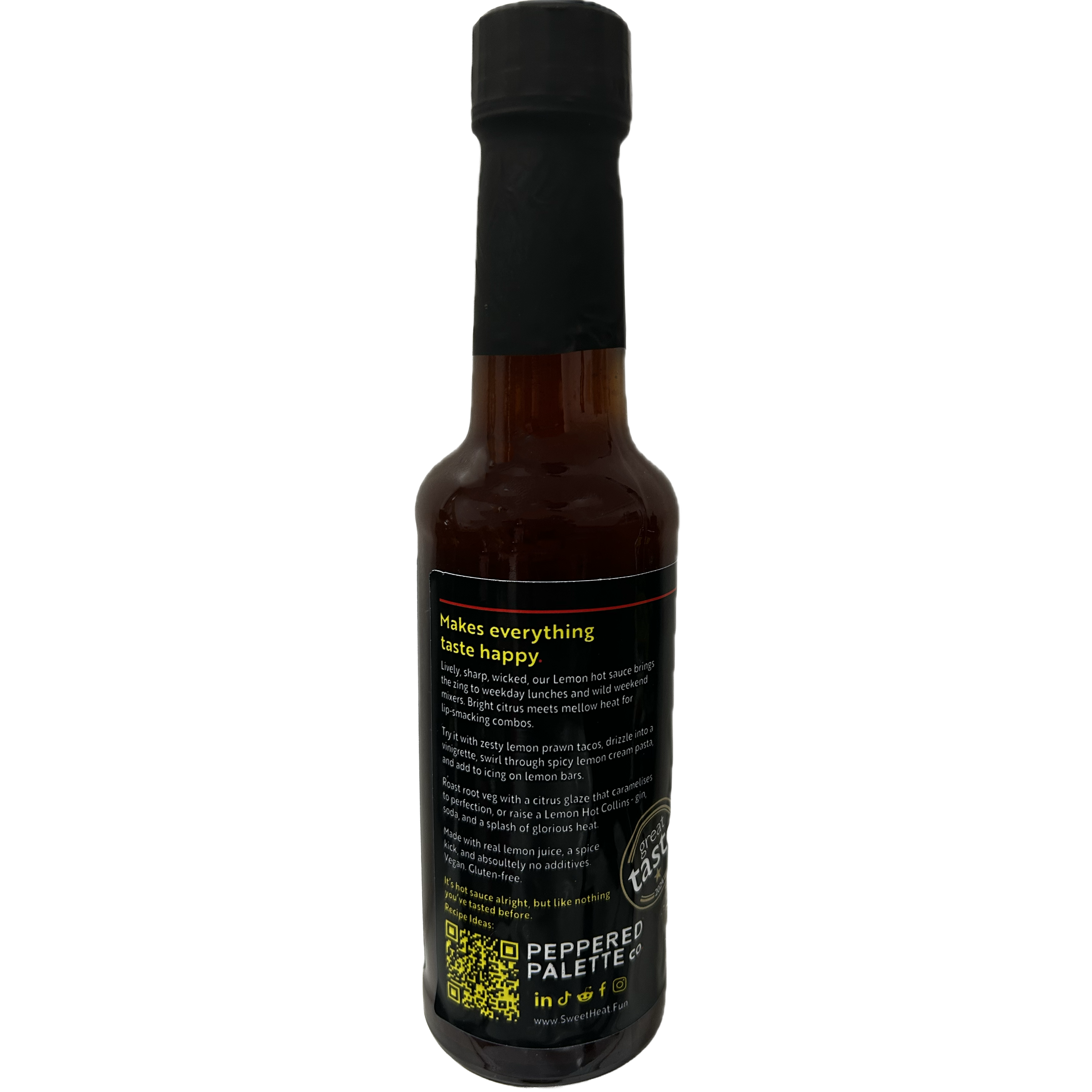 Lemon Sweet Heat Fun! Hot Sauce right hand panel view